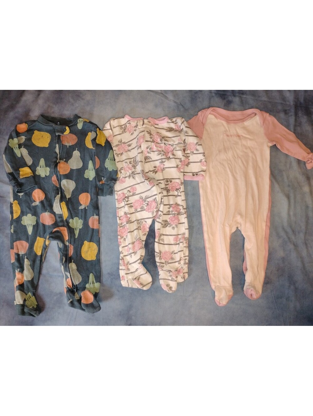 3 Baby Girls cotton pajamas